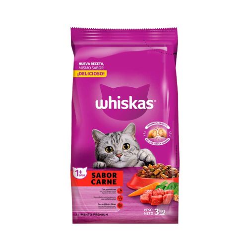 Alimento Whiskas Para Gatos Carne 3kg