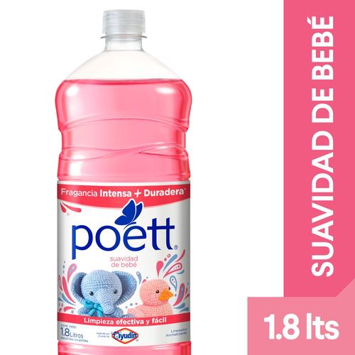 Limpiador Líquido Aromatizante Poett Suavidad De Bebé 1.8 Lts