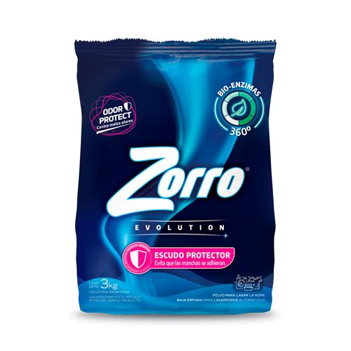 Jabon Polvo Zorro Escudo Protector 3kg