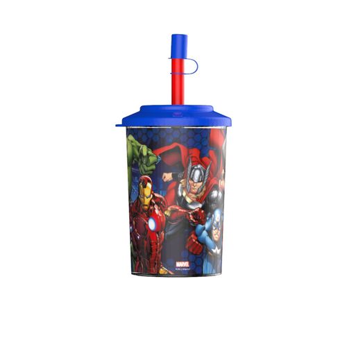 Vaso Plastico Con Tapa Sorbete Avengers Bel Gioco