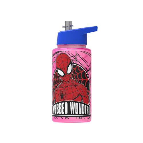Bot. Plast.500ml Straw Top Spiderman Bel Gioco