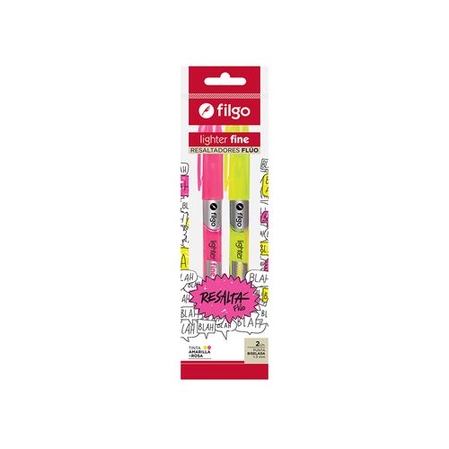 Resaltador Filgo Lighter Fine Amarillo Y Rojo