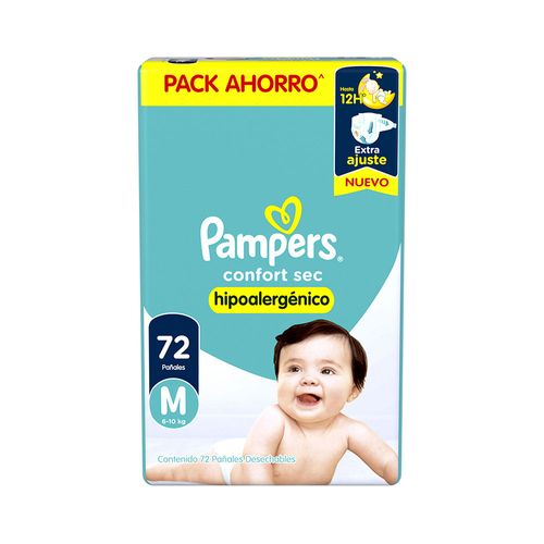 Pañal Pampers Confort Sec M 72u