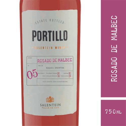 Vino Rosado Malbec Portillo 750 Ml