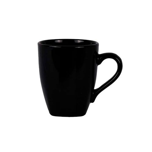 Mug Cuadradro Negro - Ceramica 330 Cc