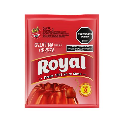 Gelatina Royal Cereza X 25 Gr