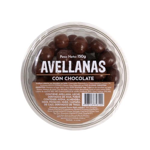 Avellanas Con Chocolate 150 Gr
