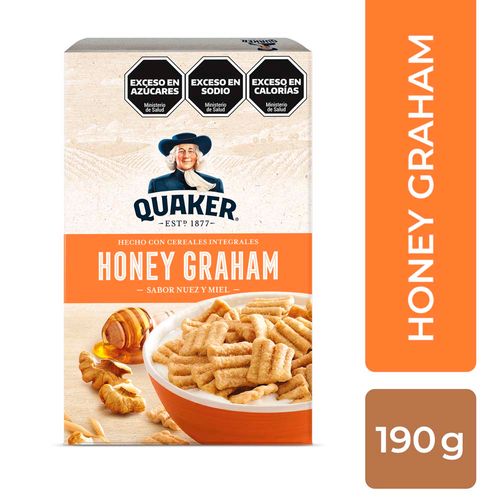 Cereales de avena nuez y miel Quaker Honey Grraham x 190 Gr