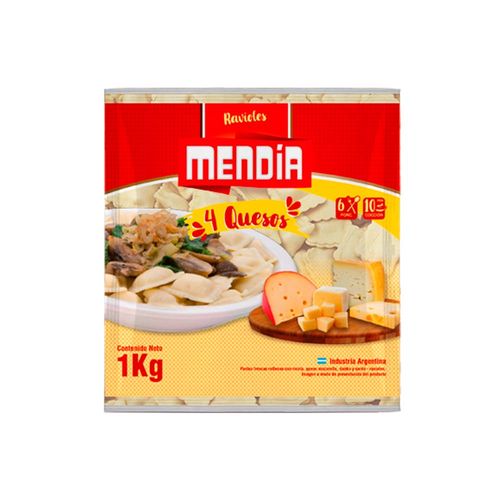 Ravioles Mendia De 4 Quesos 1kg