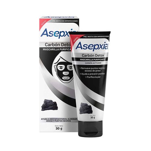 Asepxia Mascarilla Purificante Carbón Detox Peel Off 30 G