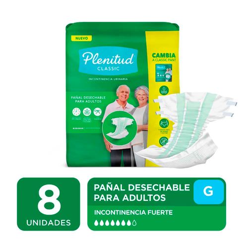 Pañal Adultos Plenitud Classic G X8