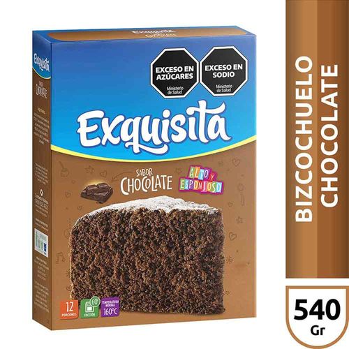Exquisita Bizcochuelo Chocolate X540 Gr