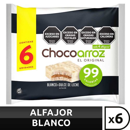 Alfajor Blanco Chocoarroz 6 U