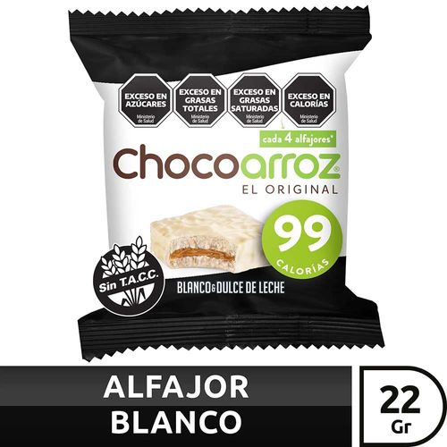 Alfajor Blanco Chocoarroz 22 Gr