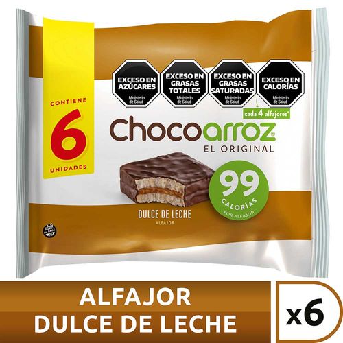 Alfajor Chocoarroz Dulce De Leche 22 Gr