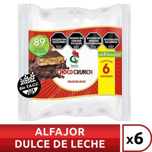 Alfajor Chocolate Crunch Dulce De Leche  6u