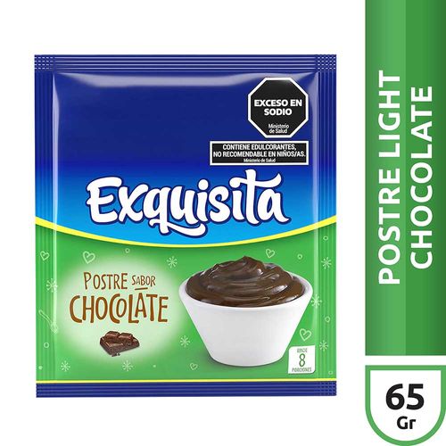 Postre Light Sabor Chocolate Exquisita X 65 G