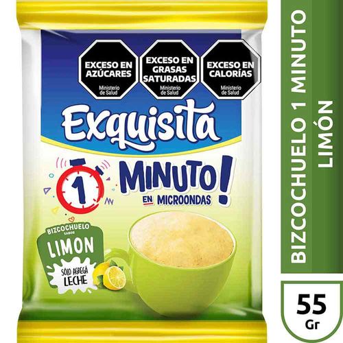 Bizcochuelo 1 Min Limón Exquisita X55g