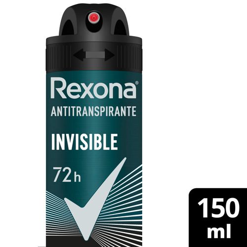 Desodorante Masculino Rexona 72h Invisible 150ml