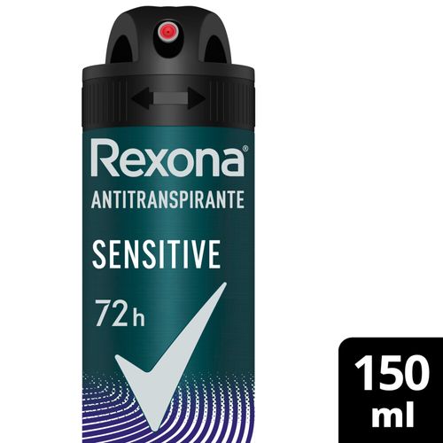 Desodorante Masculino Rexona Sensitive 72h 150ml