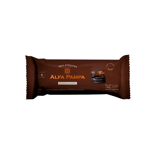 Alfajor Mini Chocolate Alfa Pampa X192 Gr