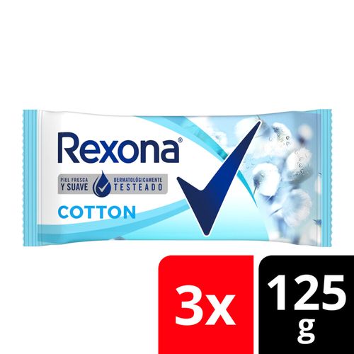 Jabón De Tocador Rexona Cotton 3x125
