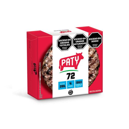 Hamburguesa Paty De Carne 4u X288g