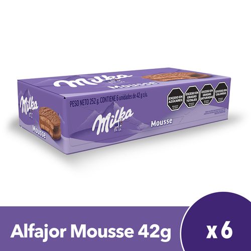 Alfajor Simple Mousse Milka 42 Gr - 6 U