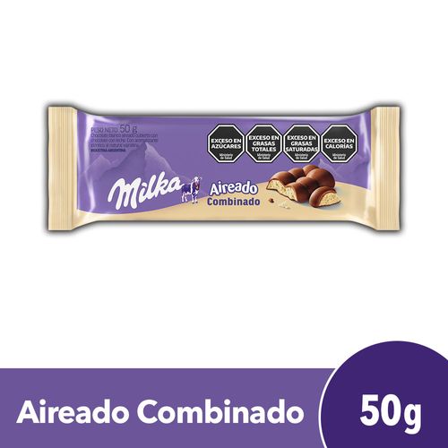 Chocolate Milka Aireado Combinado 50 Gr