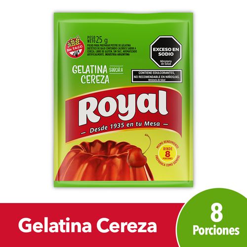 Gelatina Light Cereza Royal 25 Grs