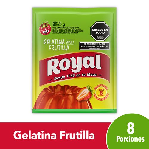 Gelatina Frutilla Royal 25 G
