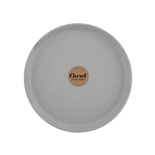 Plato Carol Gris Areia 25 Cm