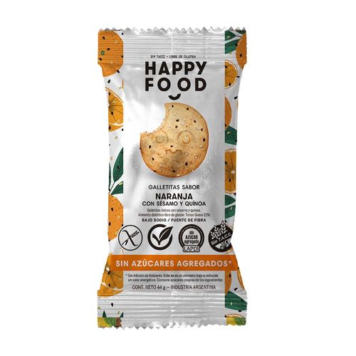 Galletita Happy Food Naranja Sin Azúcar 44 Gr