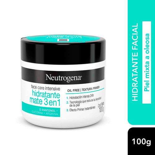 Hidratante Facial Neutrogena Face Care Intensive Hidratante Mate 3 En 1.