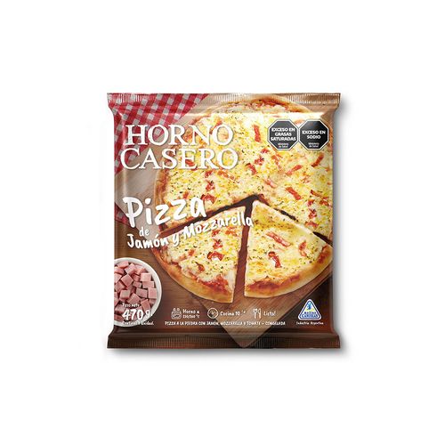Pizza Horno Casero Jamón Y Mozza 470 Gr