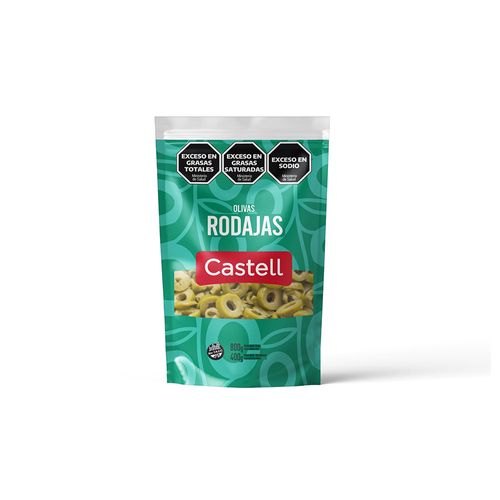 Aceituna Castell Verde Rodajas 400gr