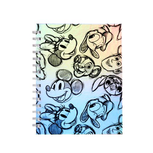 Cuaderno Espiral Tapa Dura Mooving Disney 16x21 80 Hojas