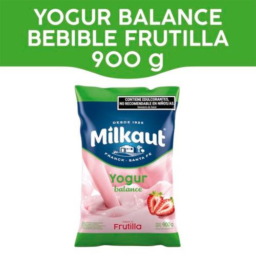 Yogur Milkaut Balance Frutilla 900g