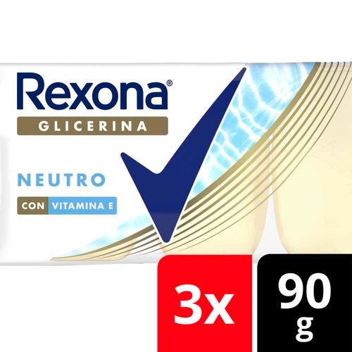 Jabón De Glicerina En Barra Rexona  Neutro  3x90 G Multipack