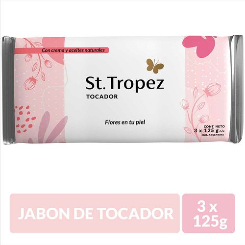 Jabón Tocador St Tropez Flores En Tu Piel 3x12