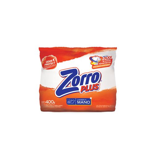 Detergente Polvo Zorro Clásico 400g X 1un.