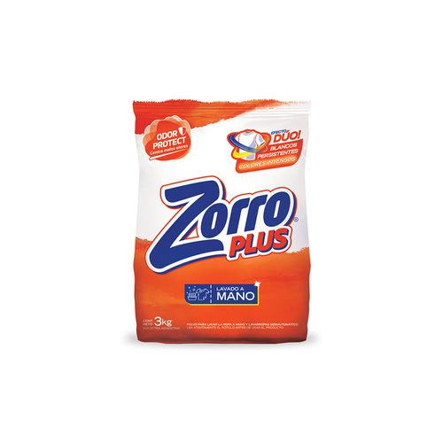 Detergente Polvo Zorro Clásico 3kg X 1un.