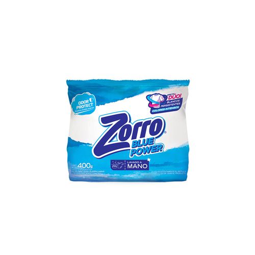 Detergente Polvo Zorro Blue 400g X 1un