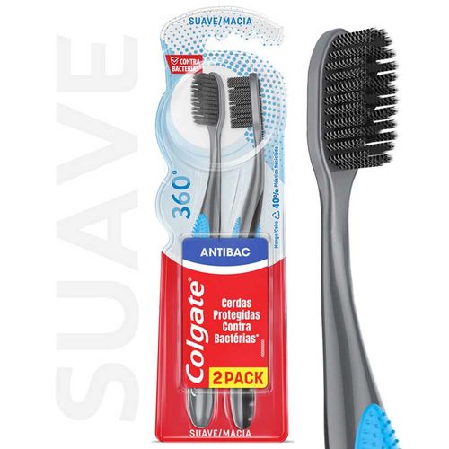 Cepillo De Dientes Colgate 360° Antibacterial 2 U