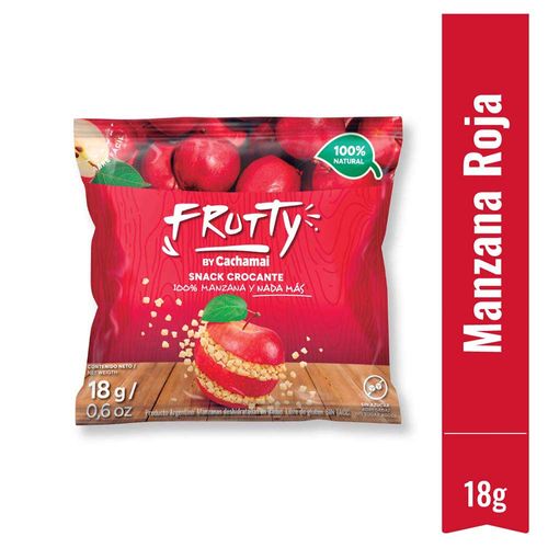 Snack Manzana Roja Deshidratada Frutty 18 Gr