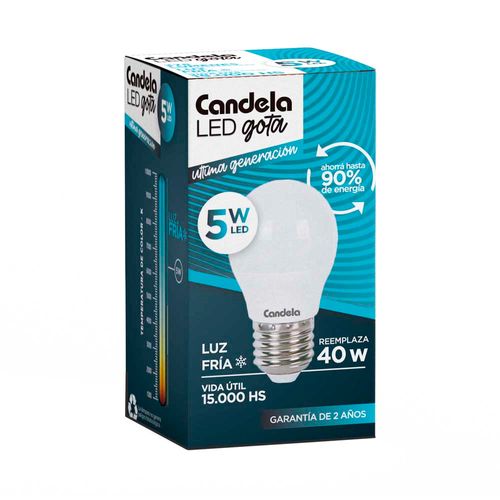 Led Gota E27 Fría 5w Candela