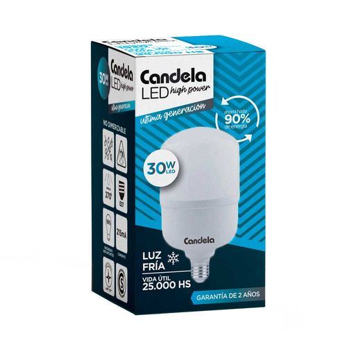 Led Bulbo High Pw T100 Fría 30w Candela