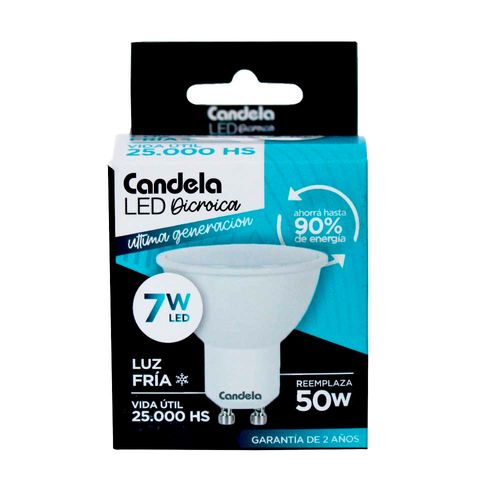 Led Dicroica Gu10 Fría 7w Candela