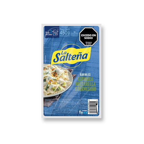 Ravioles La Salteña Espinaca Mozzarella Y Parmesano 450g