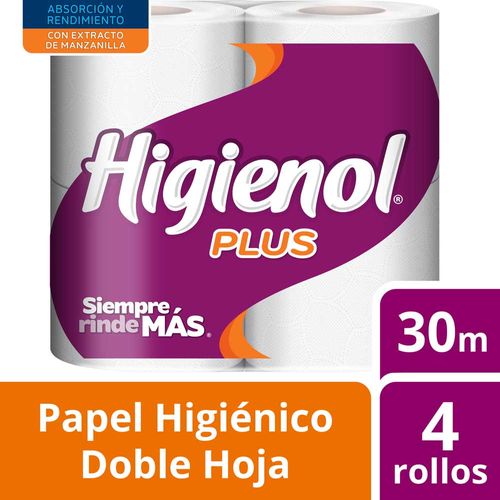 Papel Higienico Higienol Doble Hoja Plus 4x30m